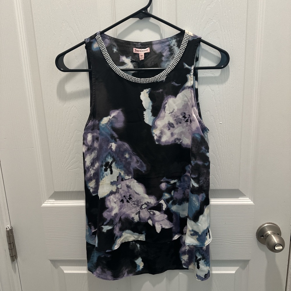 Juicy Couture Sleeveless Top with Embellished Neck